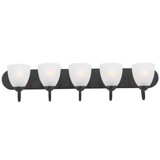 Axis 5-Light Strip Bath Vanity Black by Maxim Lighting