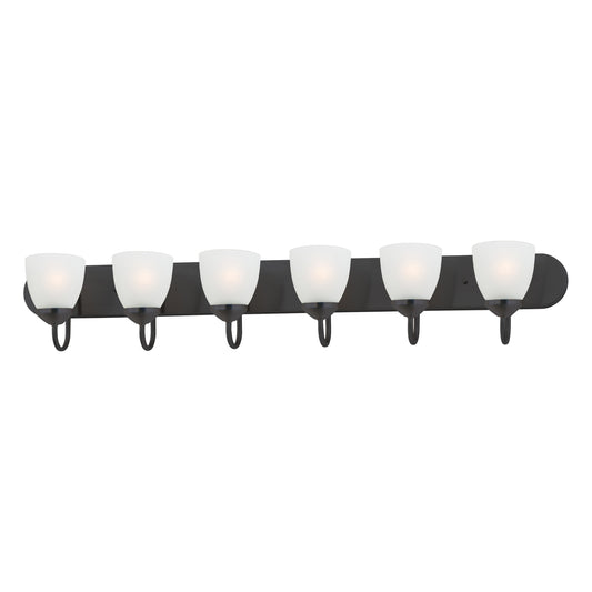 Axis 6-Light Strip Bath Vanity Black by Maxim Lighting