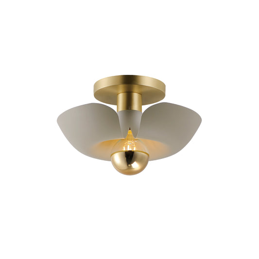 Poppy 12" Flush Mount Silver Gold/Satin Brass by Maxim Lighting