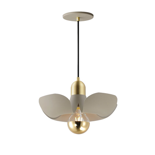 Poppy 12" Pendant Silver Gold/Satin Brass by Maxim Lighting