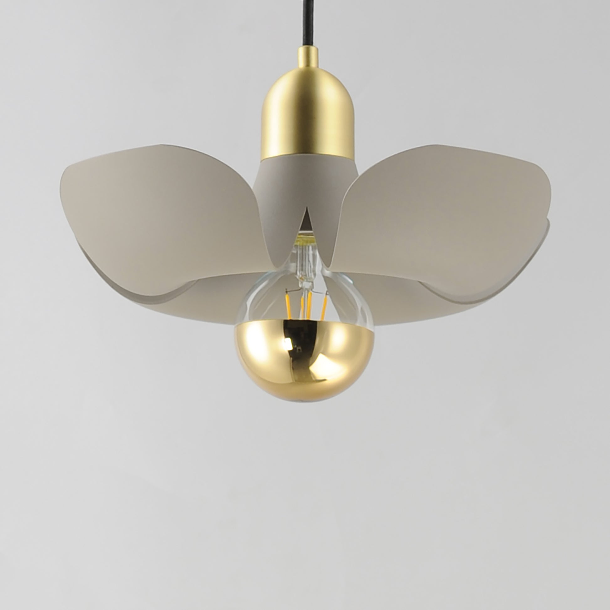 Poppy 12" Pendant Silver Gold/Satin Brass by Maxim Lighting