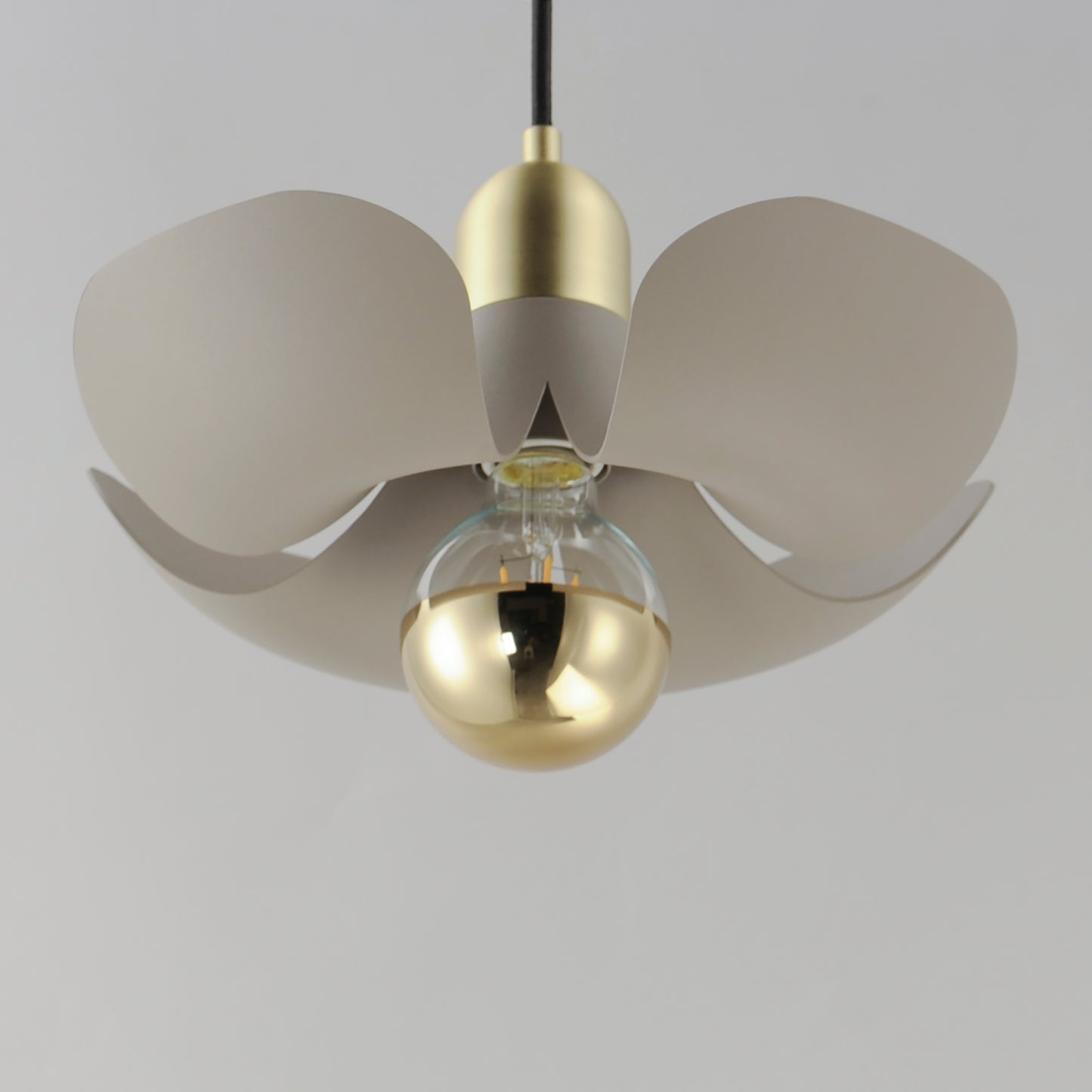 Poppy 12" Pendant Silver Gold/Satin Brass by Maxim Lighting