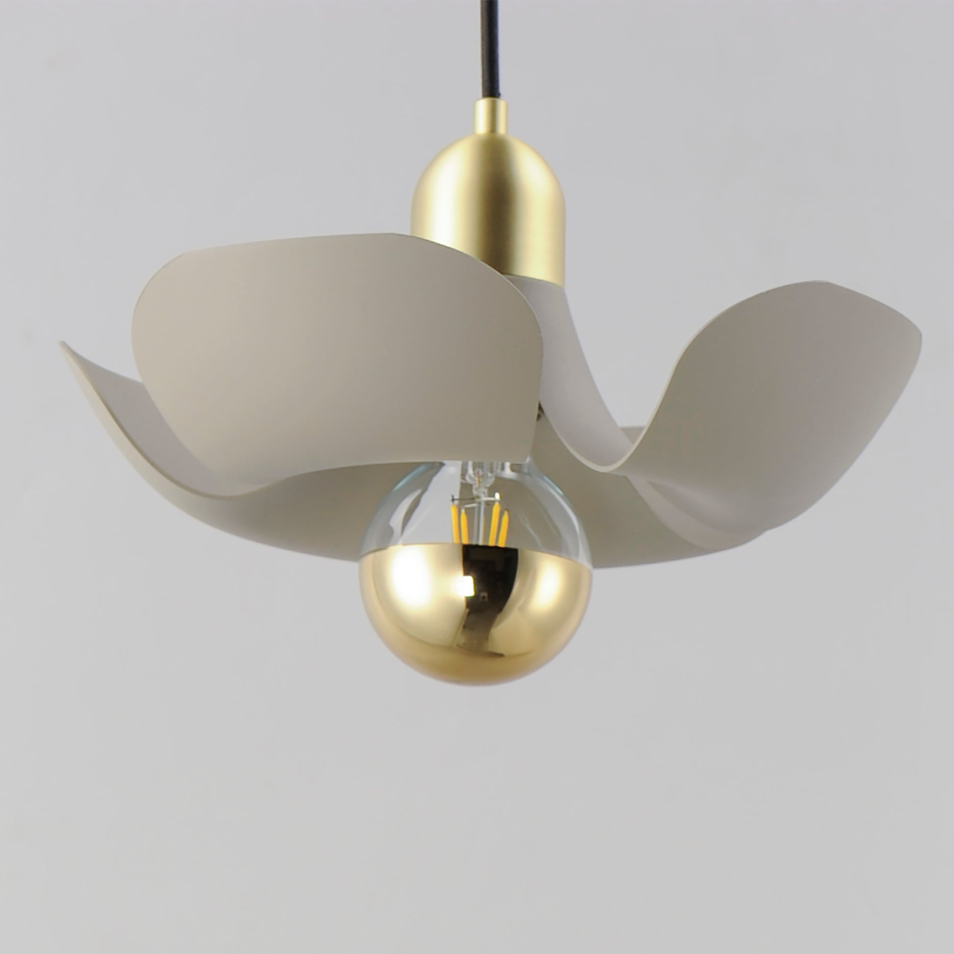 Poppy 12" Pendant Silver Gold/Satin Brass by Maxim Lighting