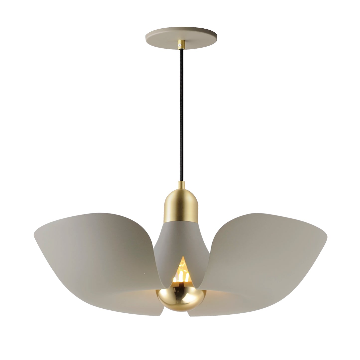 Poppy 18" Pendant Silver Gold/Satin Brass by Maxim Lighting