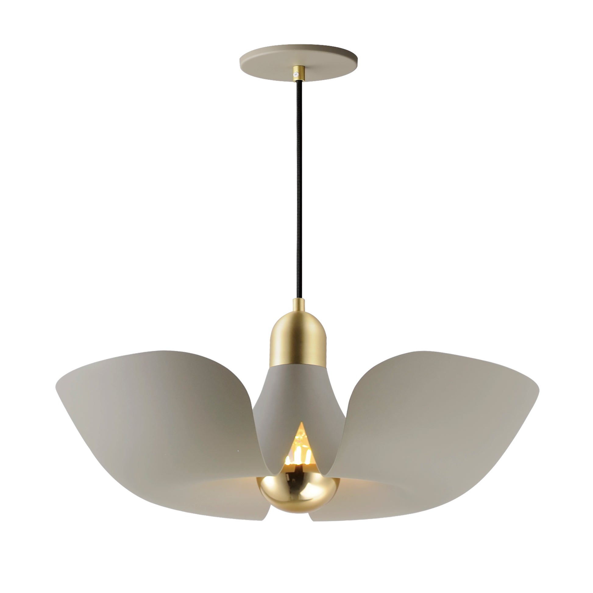 Poppy 18" Pendant Silver Gold/Satin Brass by Maxim Lighting