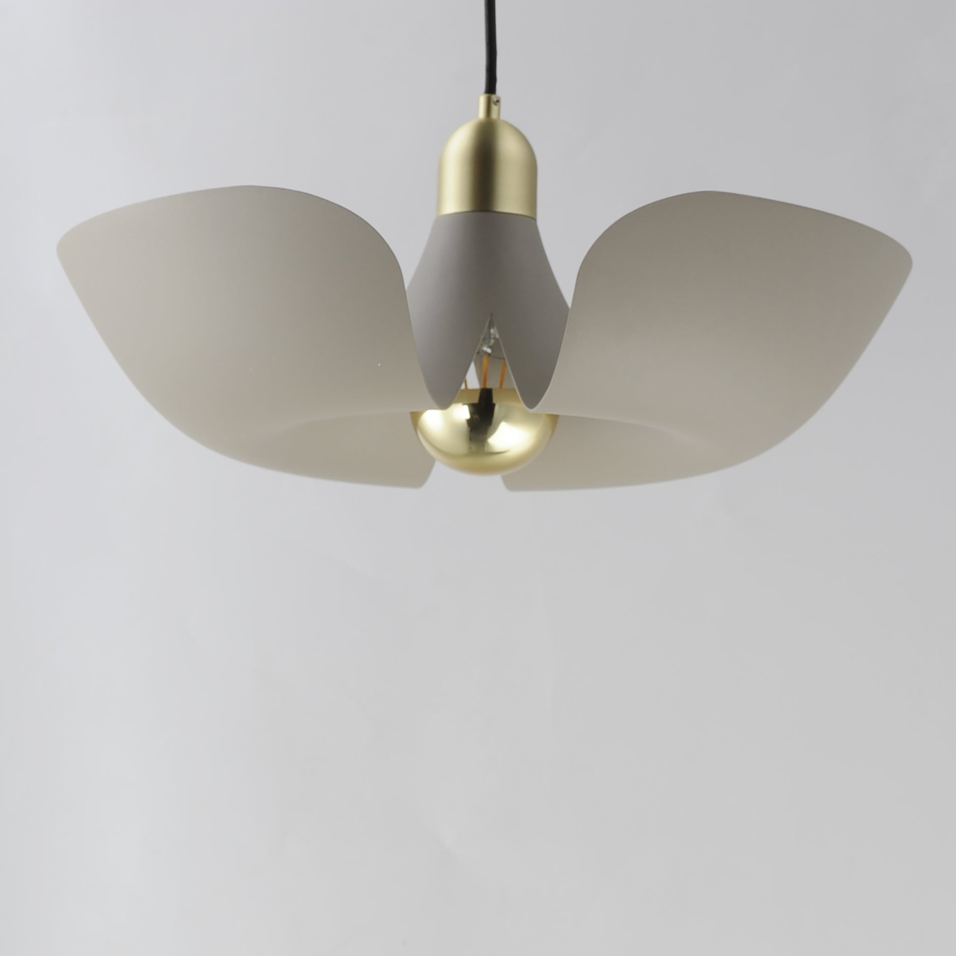 Poppy 18" Pendant Silver Gold/Satin Brass by Maxim Lighting