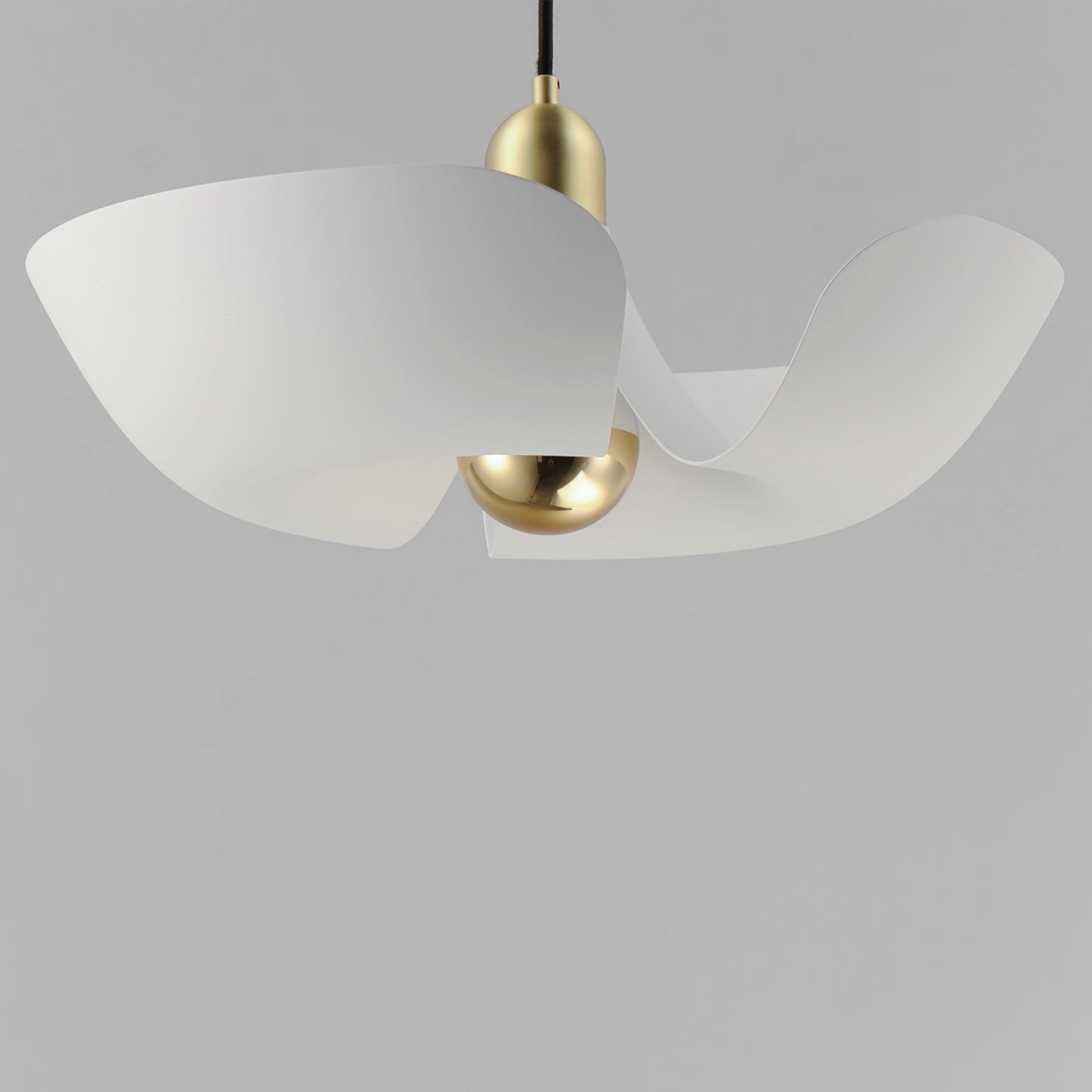 Poppy 18" Pendant White/Satin Brass by Maxim Lighting