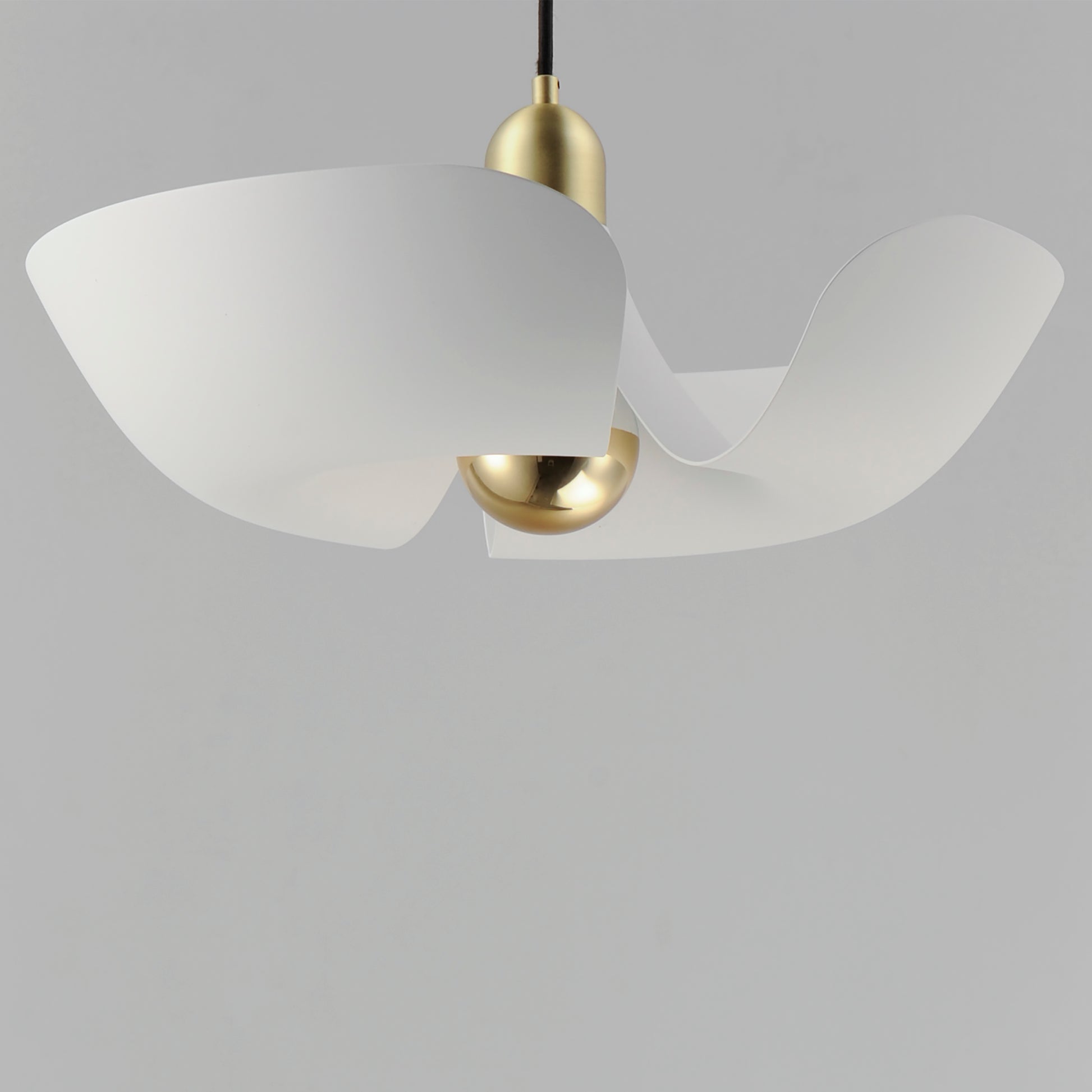 Poppy 18" Pendant White/Satin Brass by Maxim Lighting