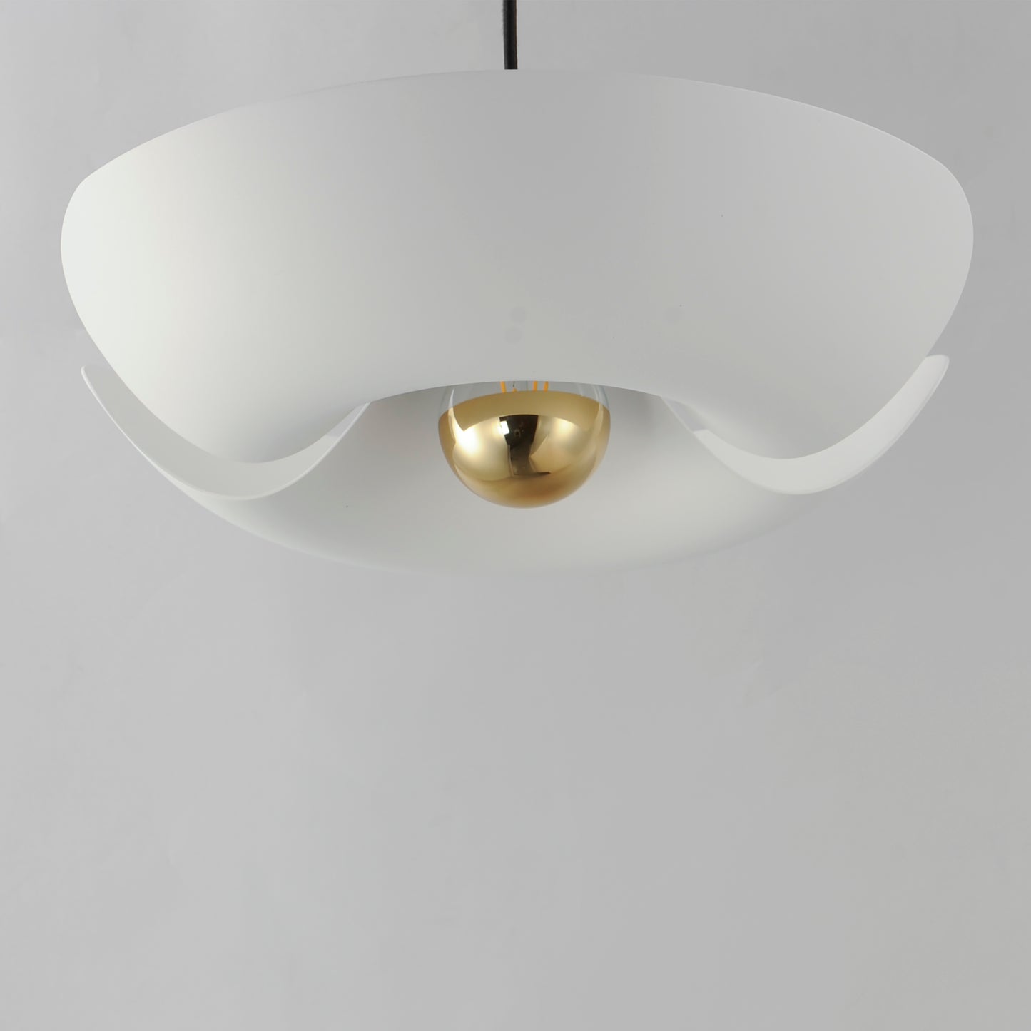Poppy 18" Pendant White/Satin Brass by Maxim Lighting
