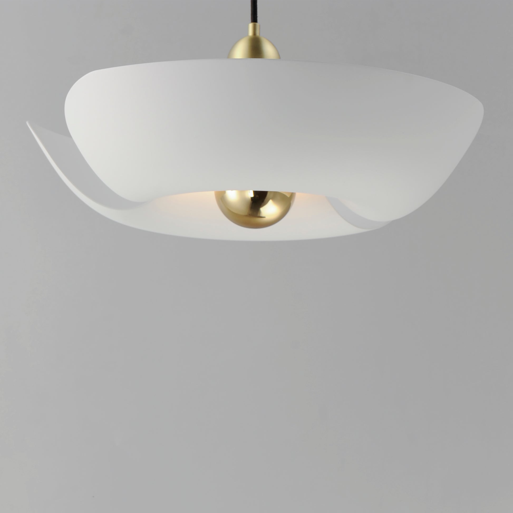 Poppy 18" Pendant White/Satin Brass by Maxim Lighting