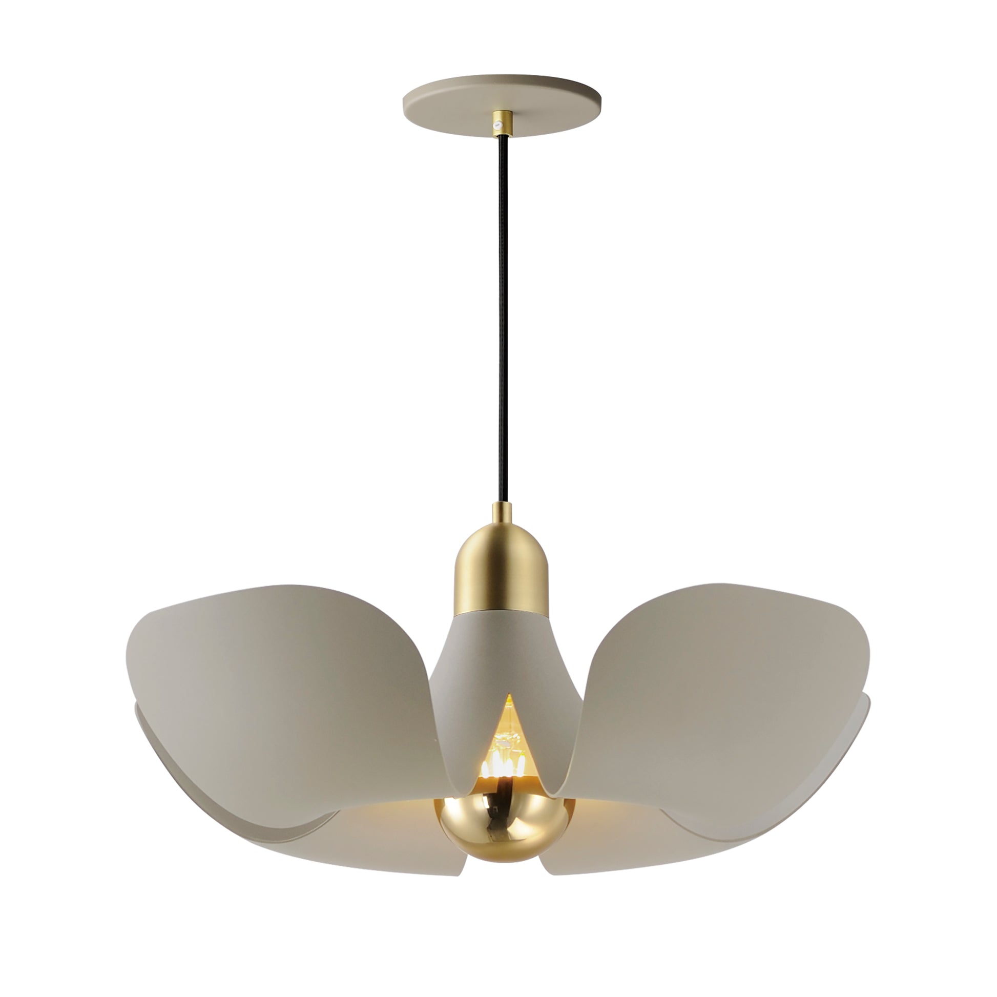 Poppy 18" Pendant Silver Gold/Satin Brass by Maxim Lighting