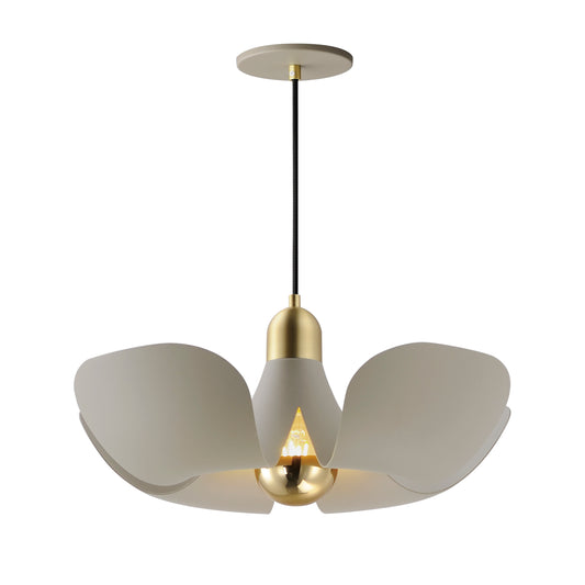 Poppy 18" Pendant Silver Gold/Satin Brass by Maxim Lighting