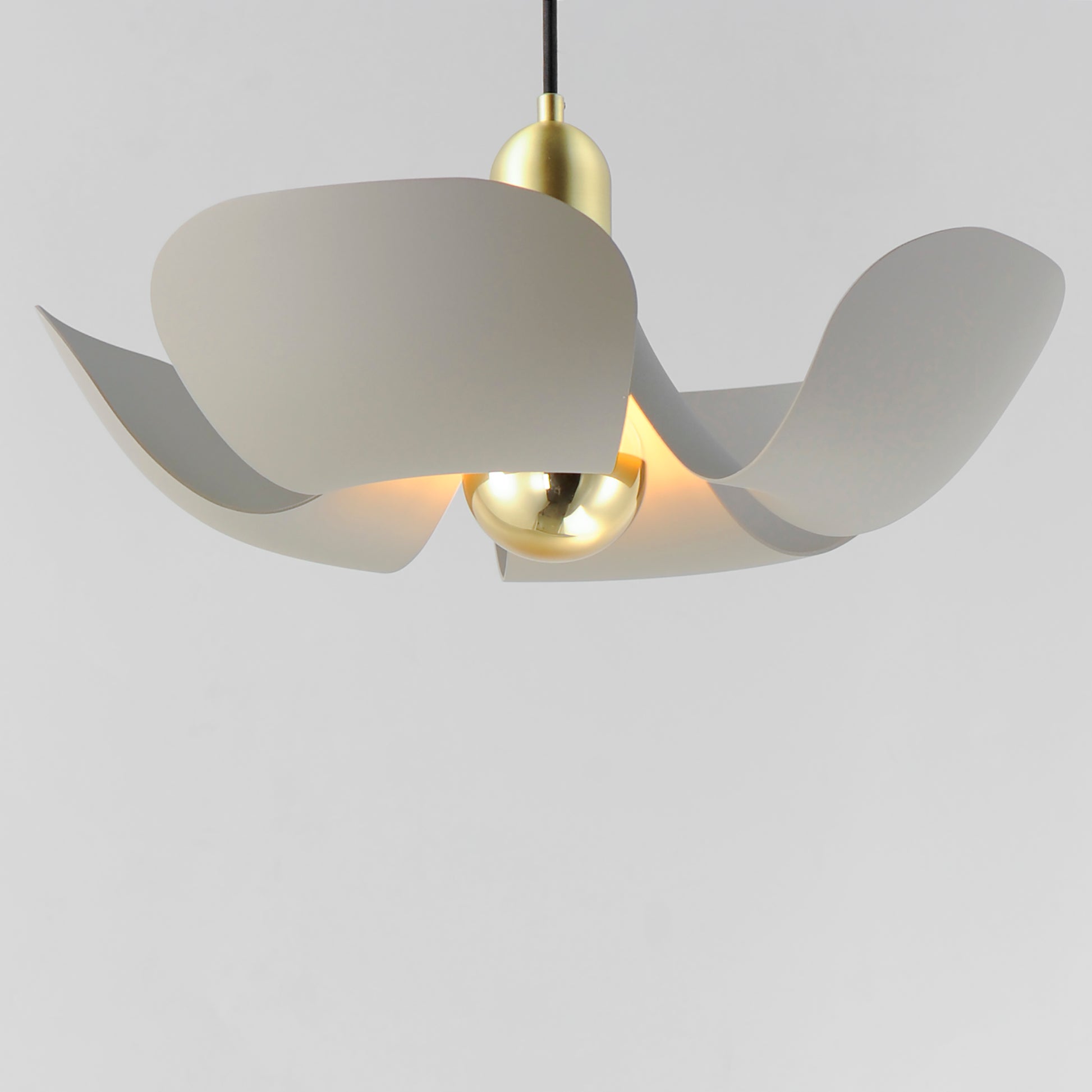 Poppy 18" Pendant Silver Gold/Satin Brass by Maxim Lighting