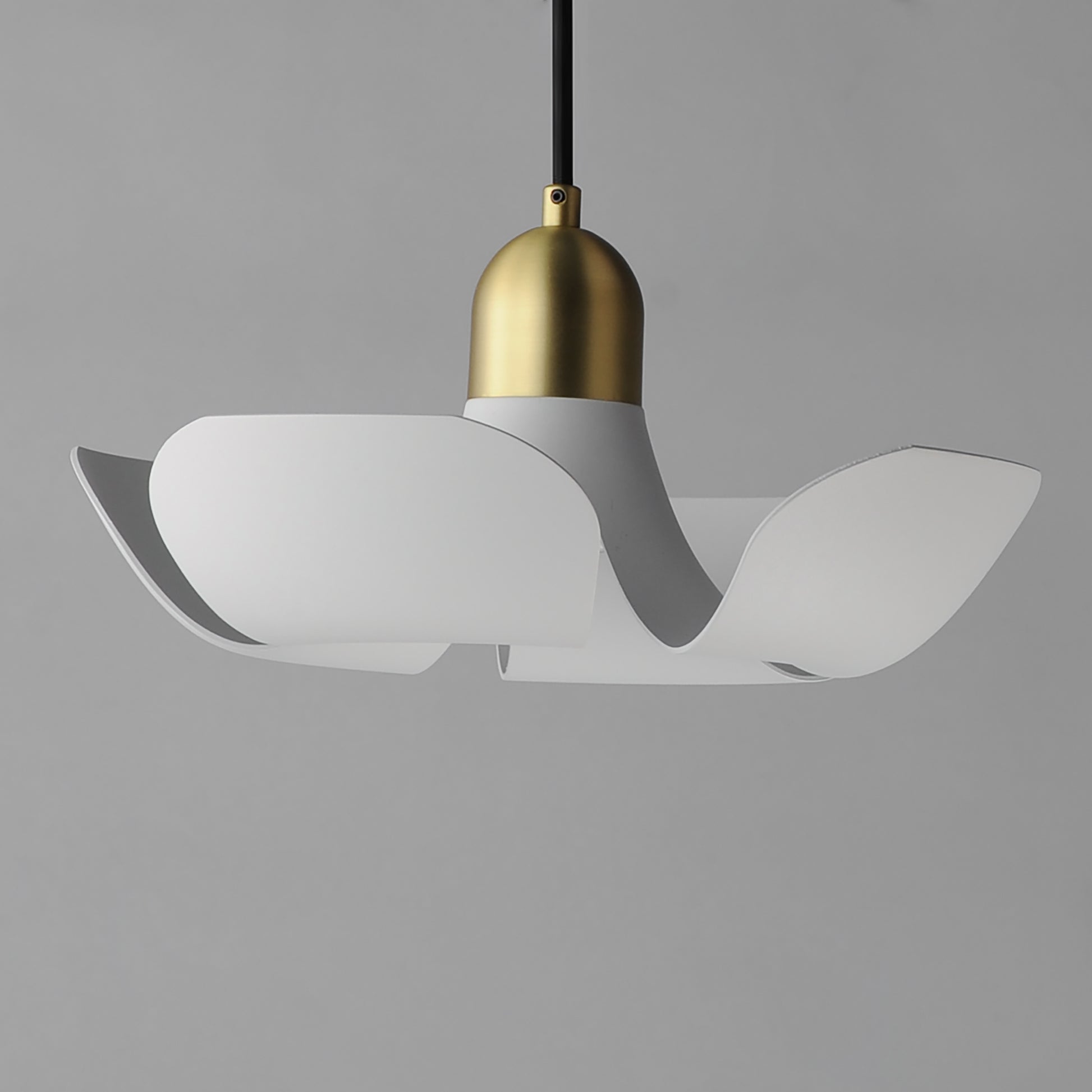 Poppy 18" Pendant White/Satin Brass by Maxim Lighting