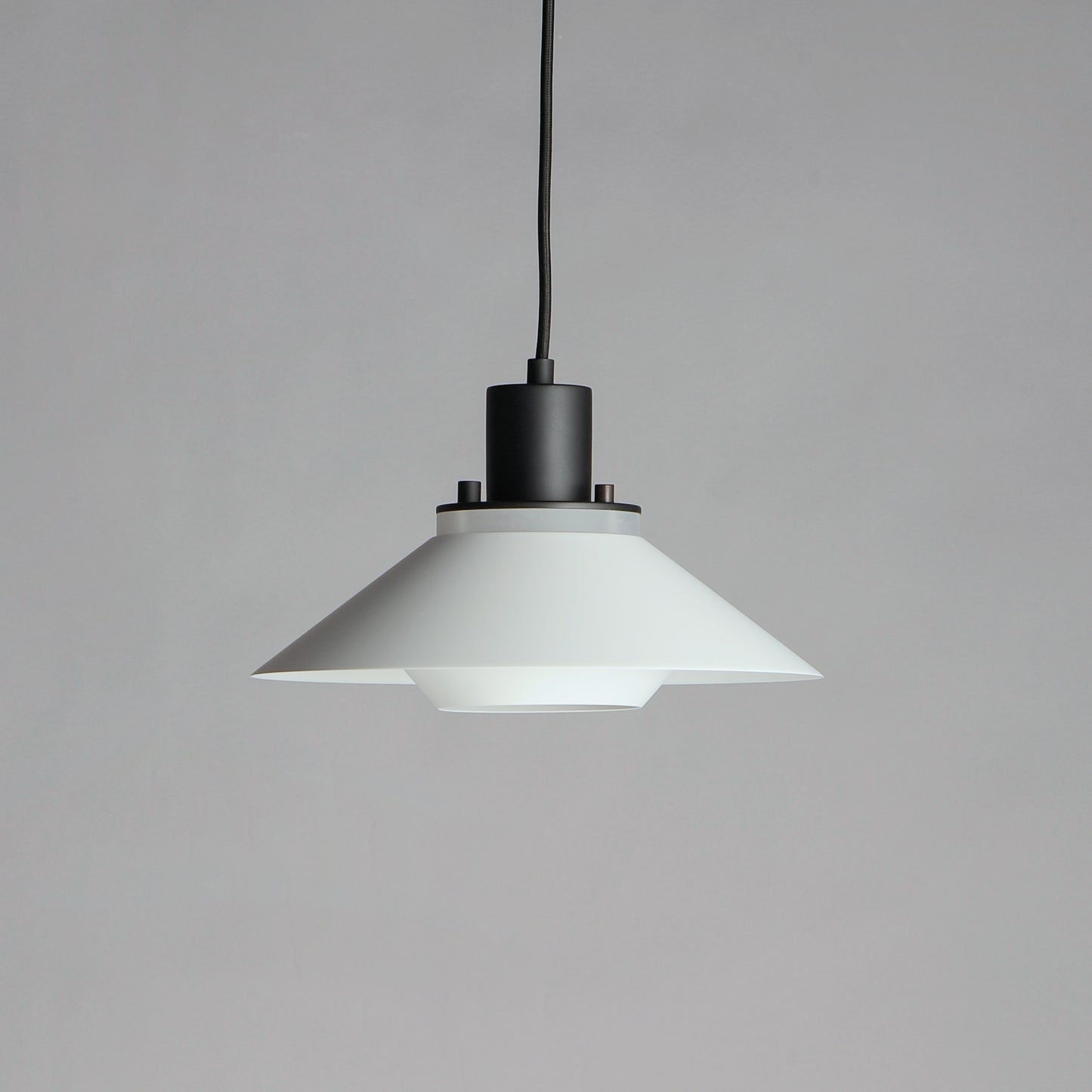 Oslo 11.75" Small Pendant Black/White by Maxim Lighting