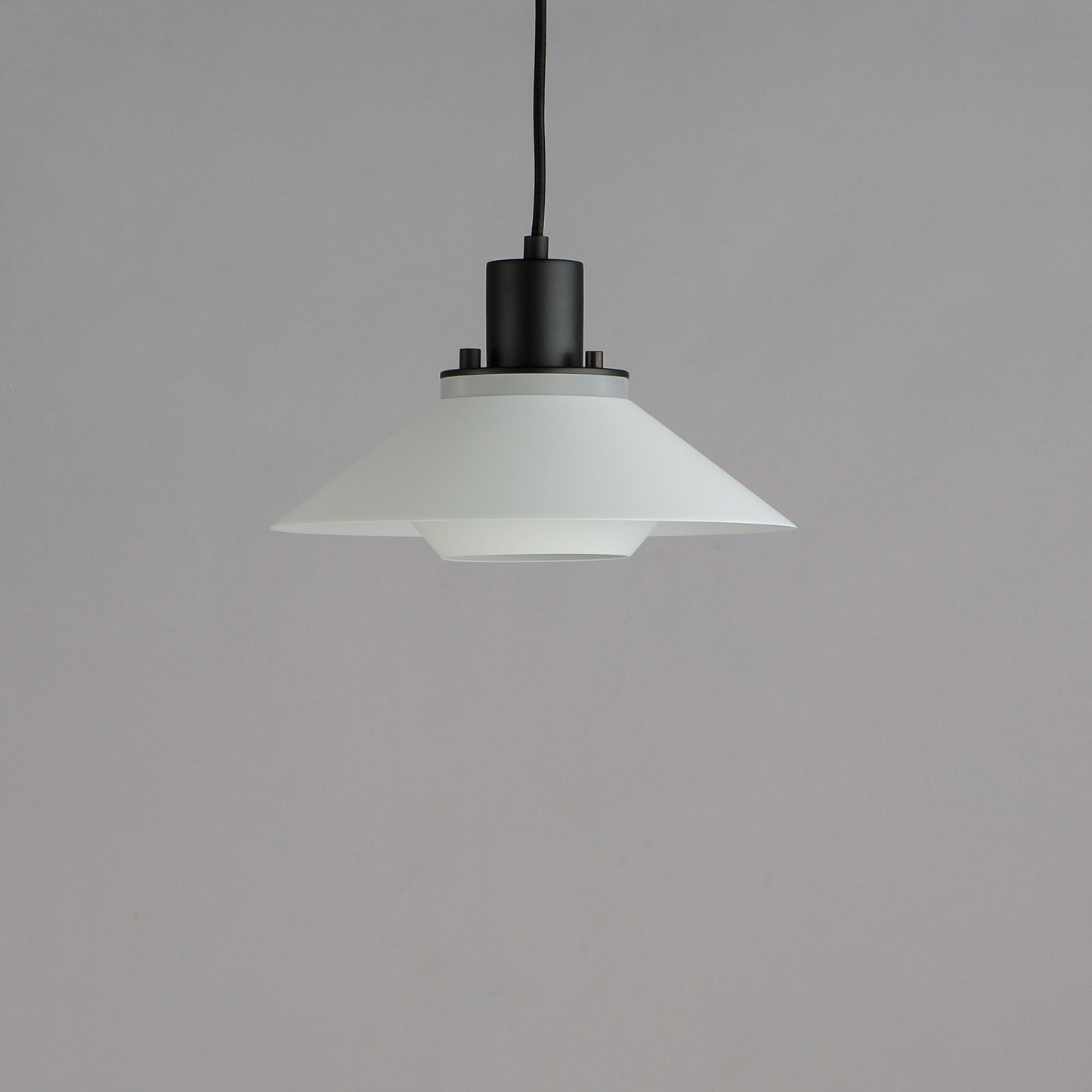 Oslo 11.75" Small Pendant Black/White by Maxim Lighting