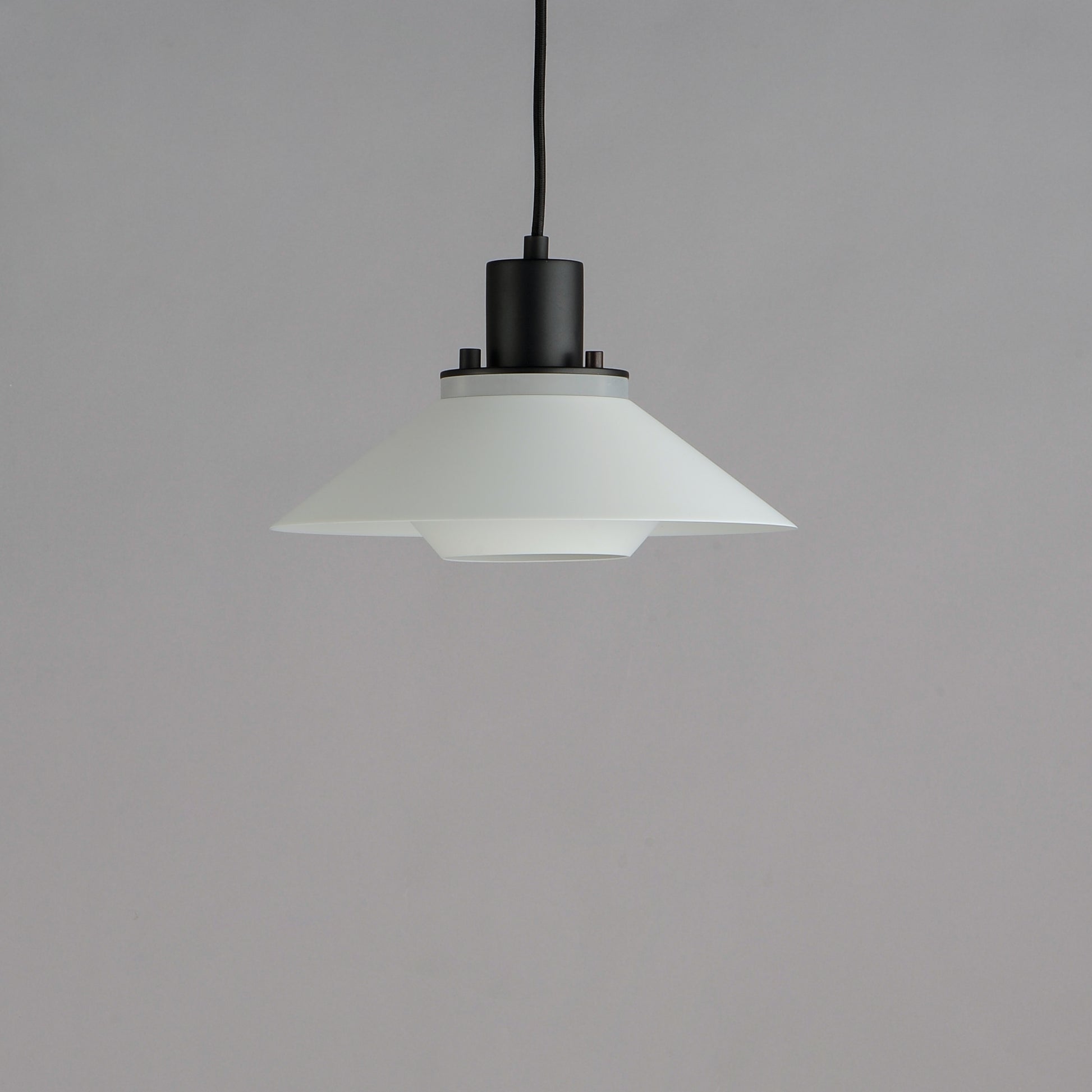 Oslo 11.75" Small Pendant Black/White by Maxim Lighting