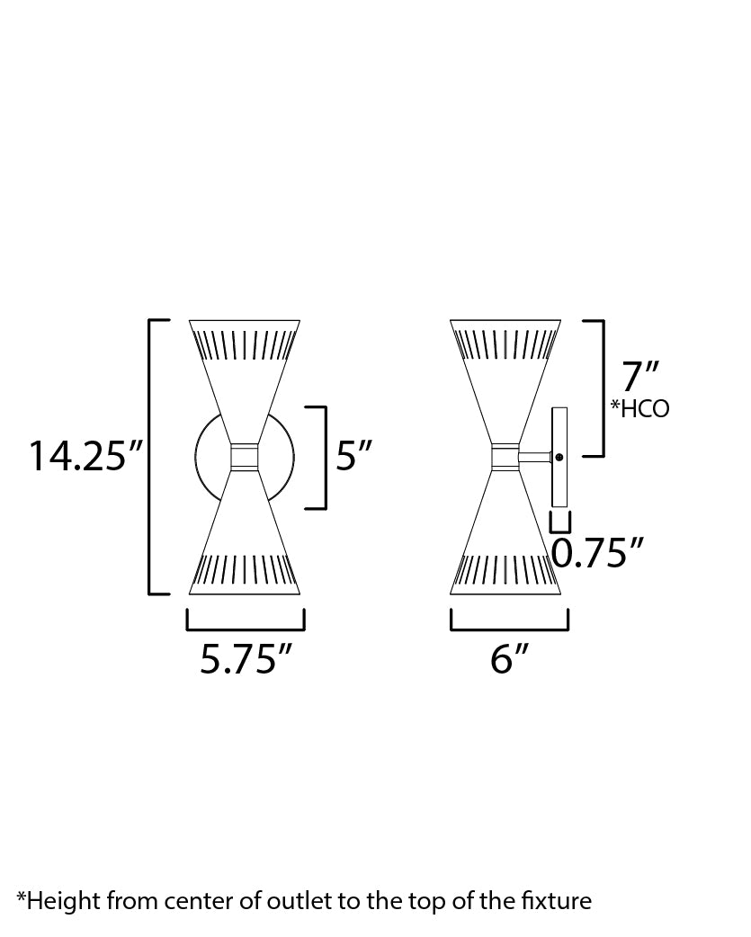 Helsinki 2-Light Wall Sconce Natural Aged Brass by Maxim Lighting