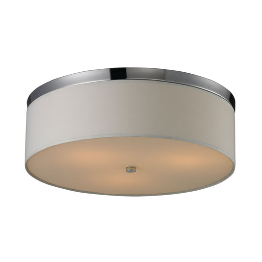 17" 3-Light Flush Mount Polished Chrome by Elk