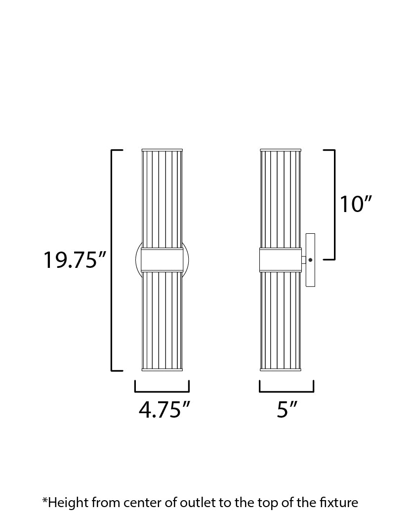 Crosby 2-Light Wall Sconce Satin Brass by Maxim Lighting