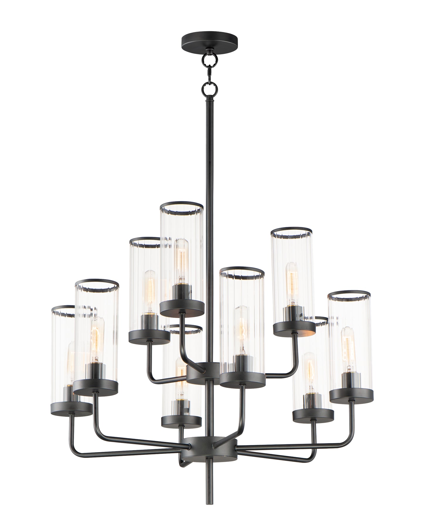 Crosby 9-Light Chandelier Black by Maxim Lighting