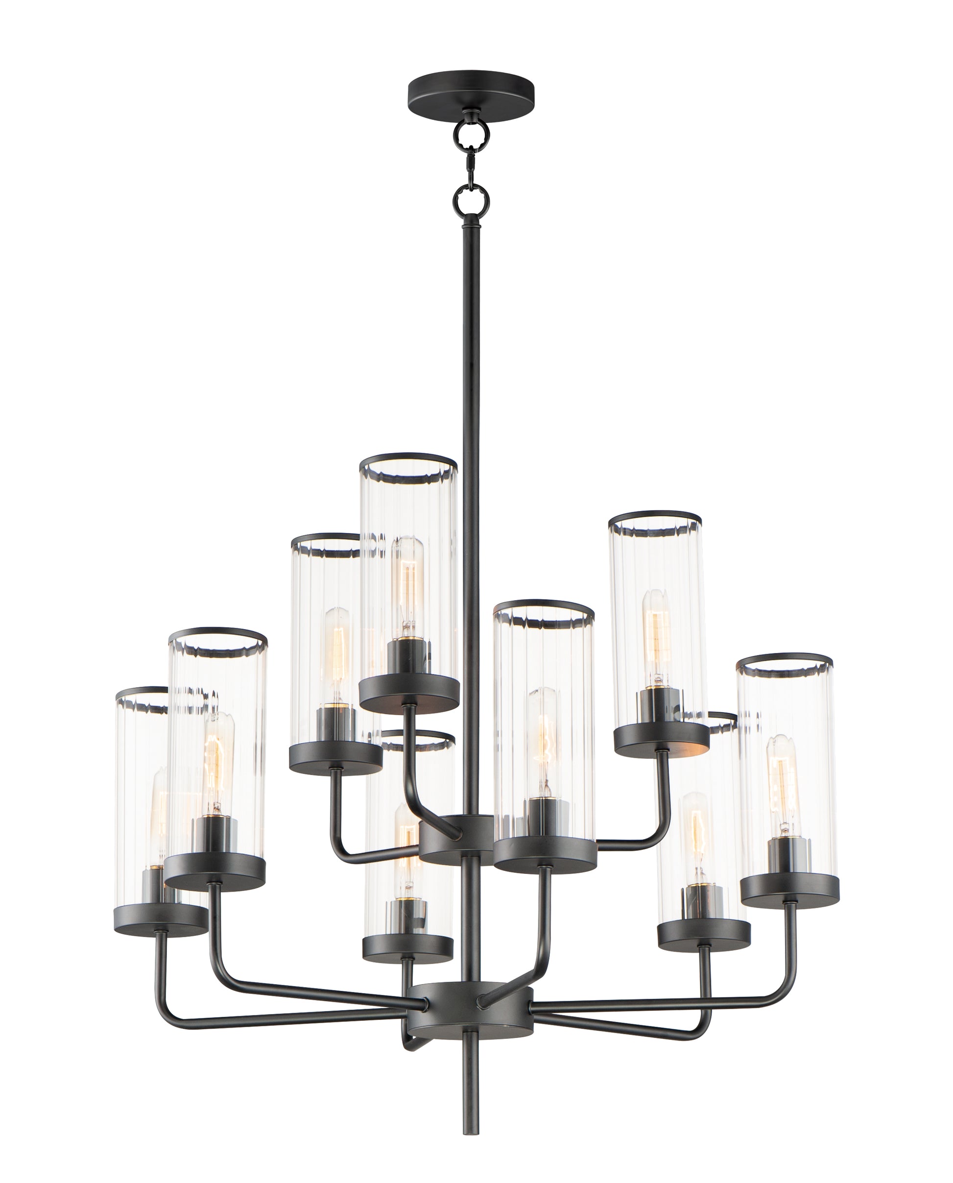 Crosby 9-Light Chandelier Black by Maxim Lighting