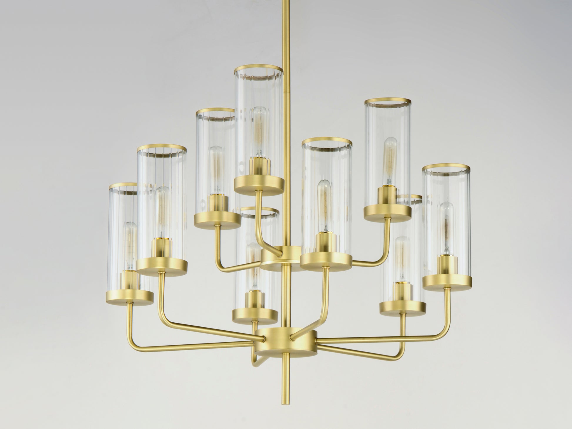 Crosby 9-Light Chandelier Satin Brass by Maxim Lighting