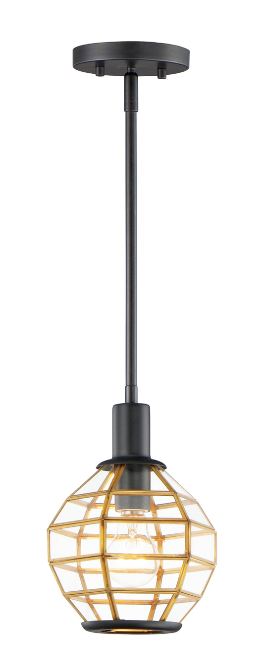 Heirloom Mini Pendant Black/Burnished Brass by Maxim Lighting