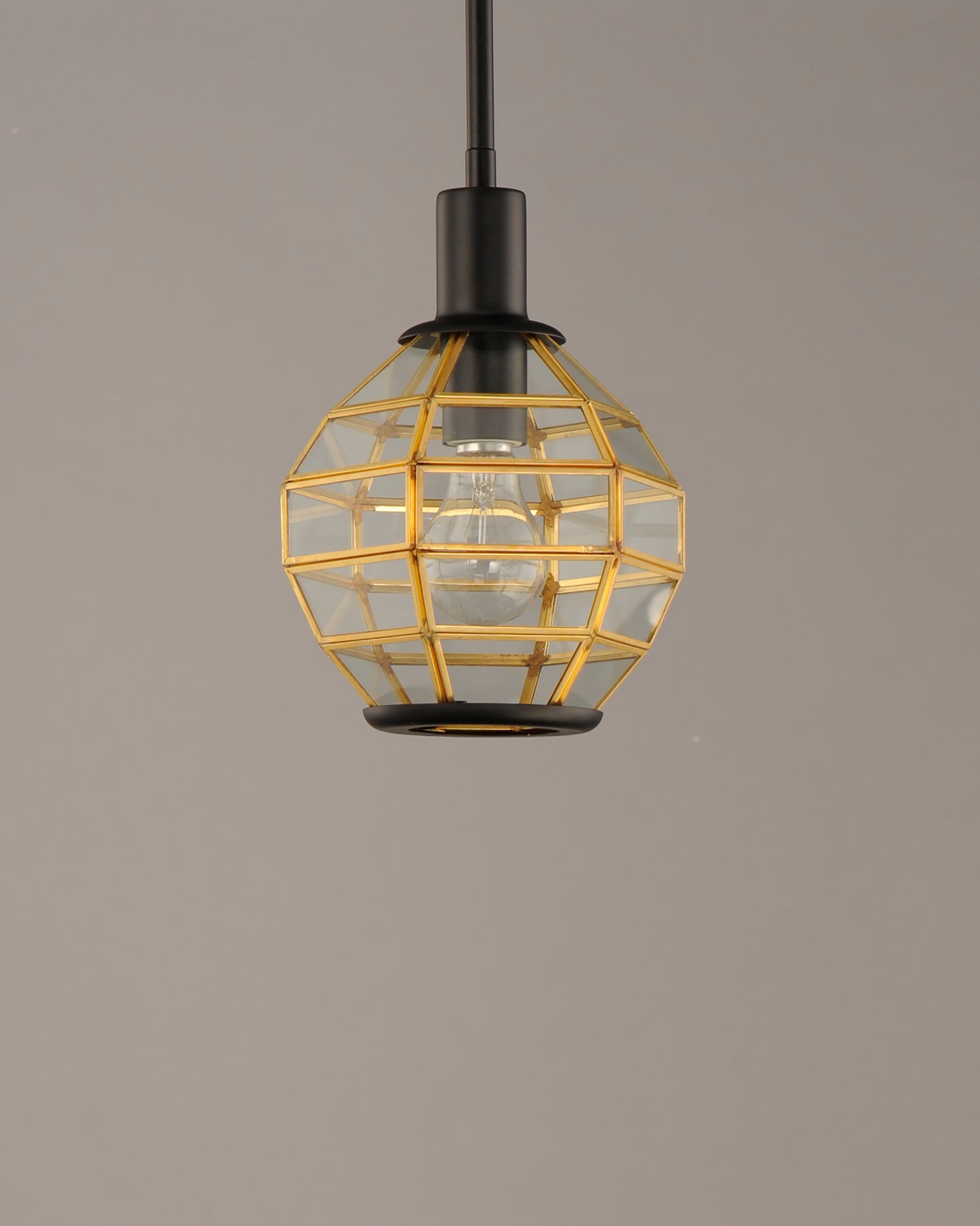 Heirloom Mini Pendant Black/Burnished Brass by Maxim Lighting