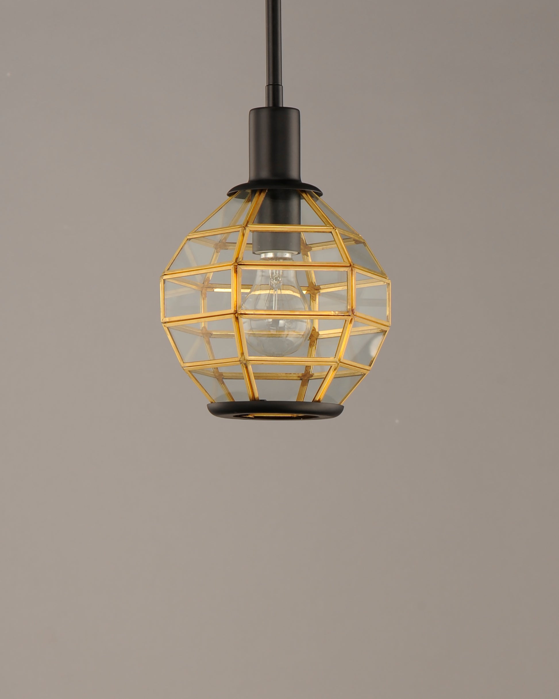 Heirloom Mini Pendant Black/Burnished Brass by Maxim Lighting