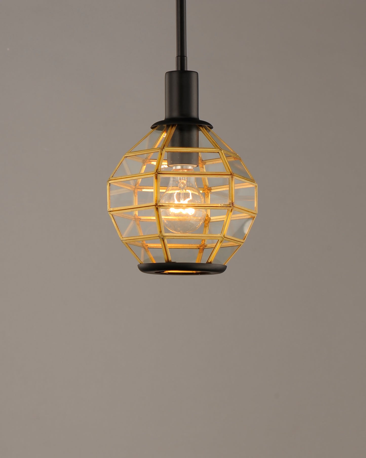 Heirloom Mini Pendant Black/Burnished Brass by Maxim Lighting