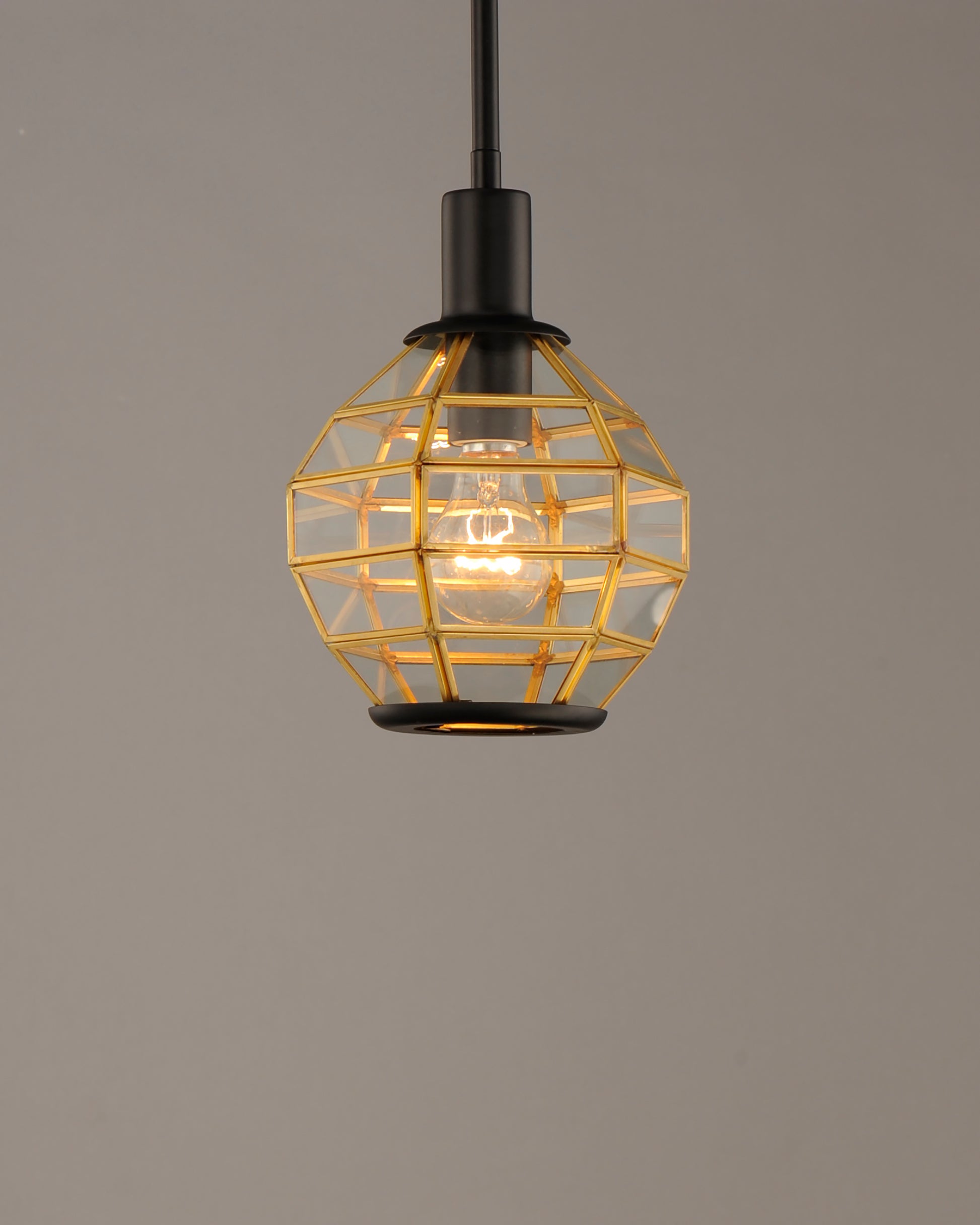 Heirloom Mini Pendant Black/Burnished Brass by Maxim Lighting