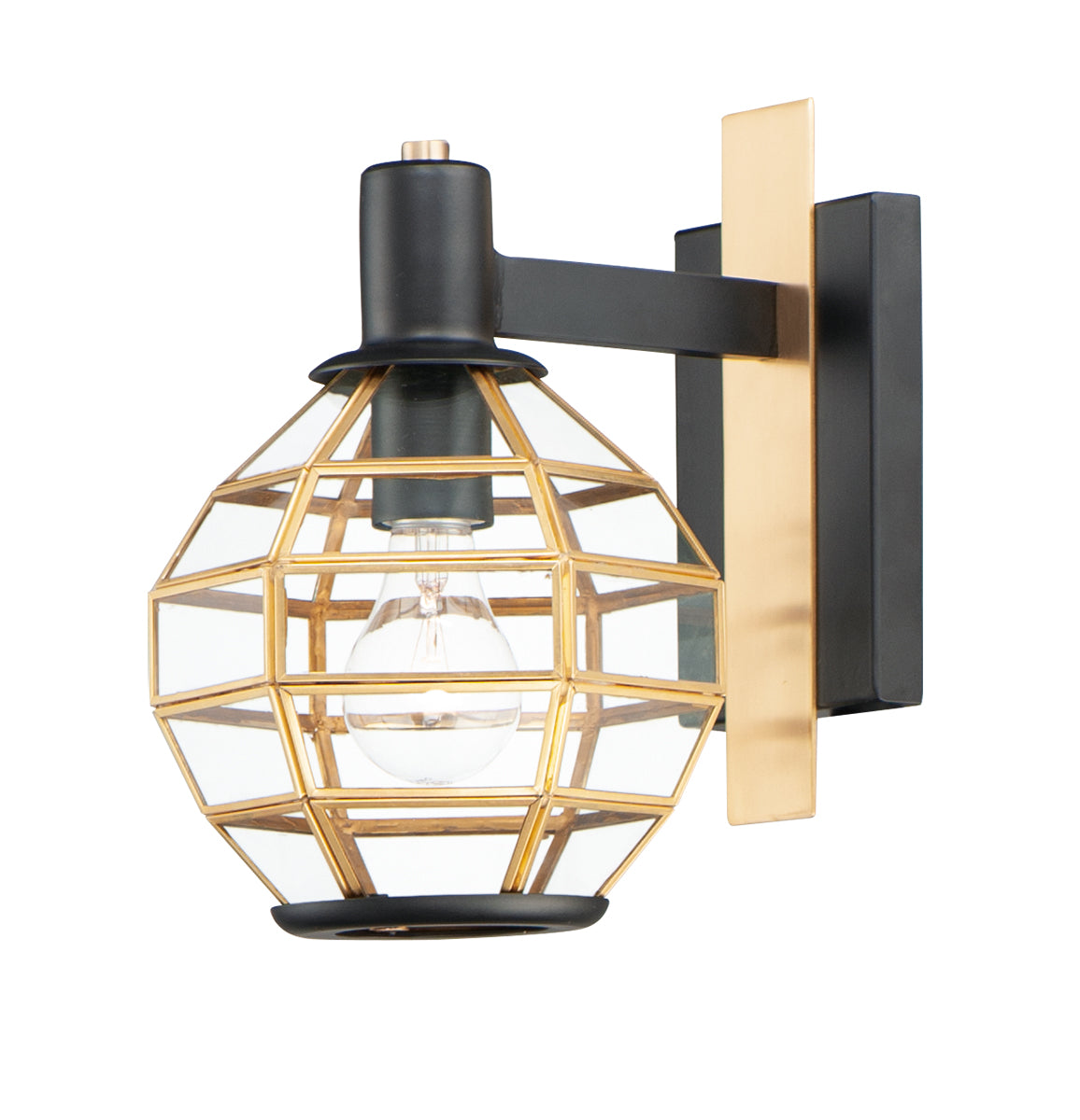Heirloom Outdoor Wall Black/Burnished Brass by Maxim Lighting