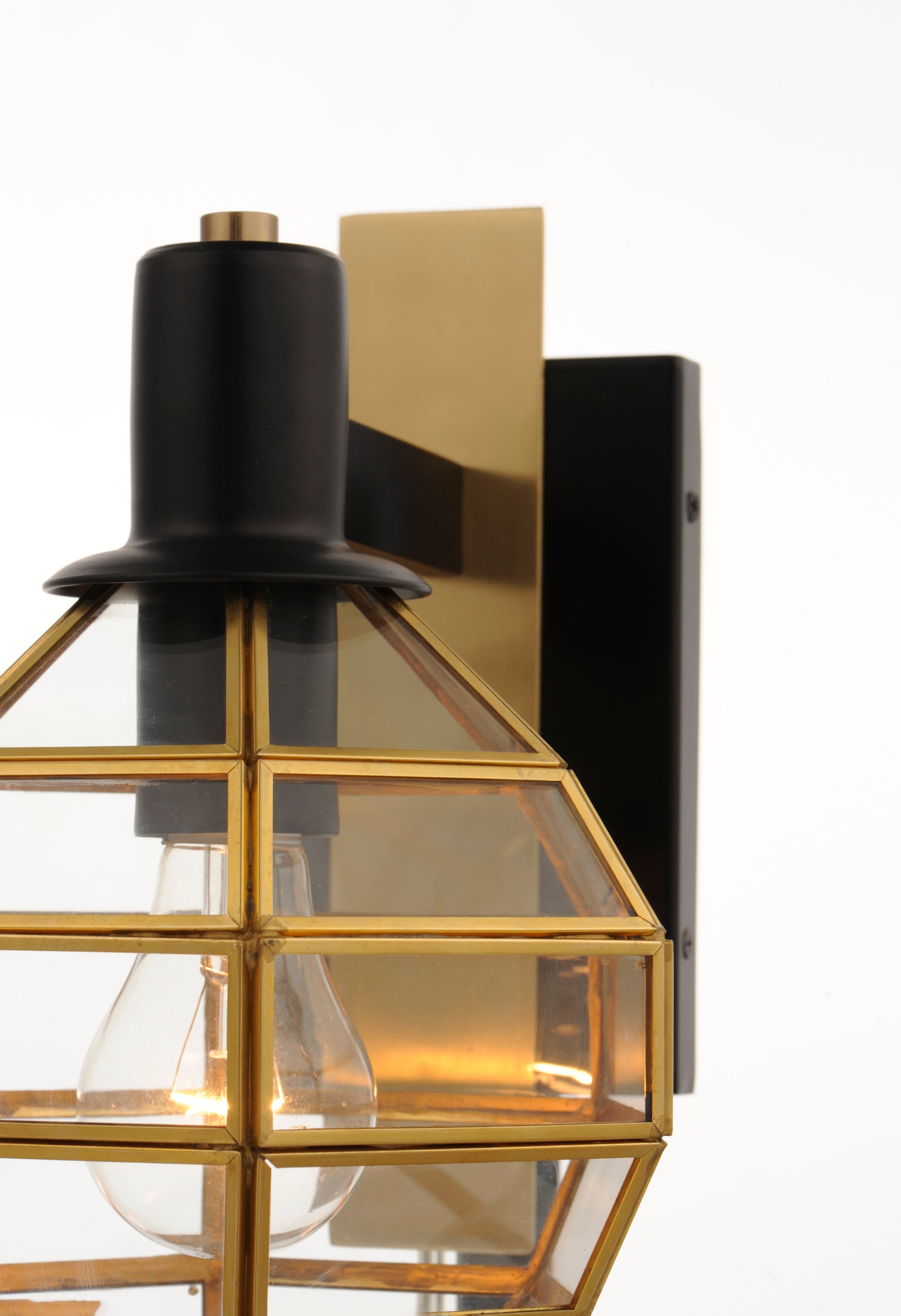 Heirloom Outdoor Wall Black/Burnished Brass by Maxim Lighting