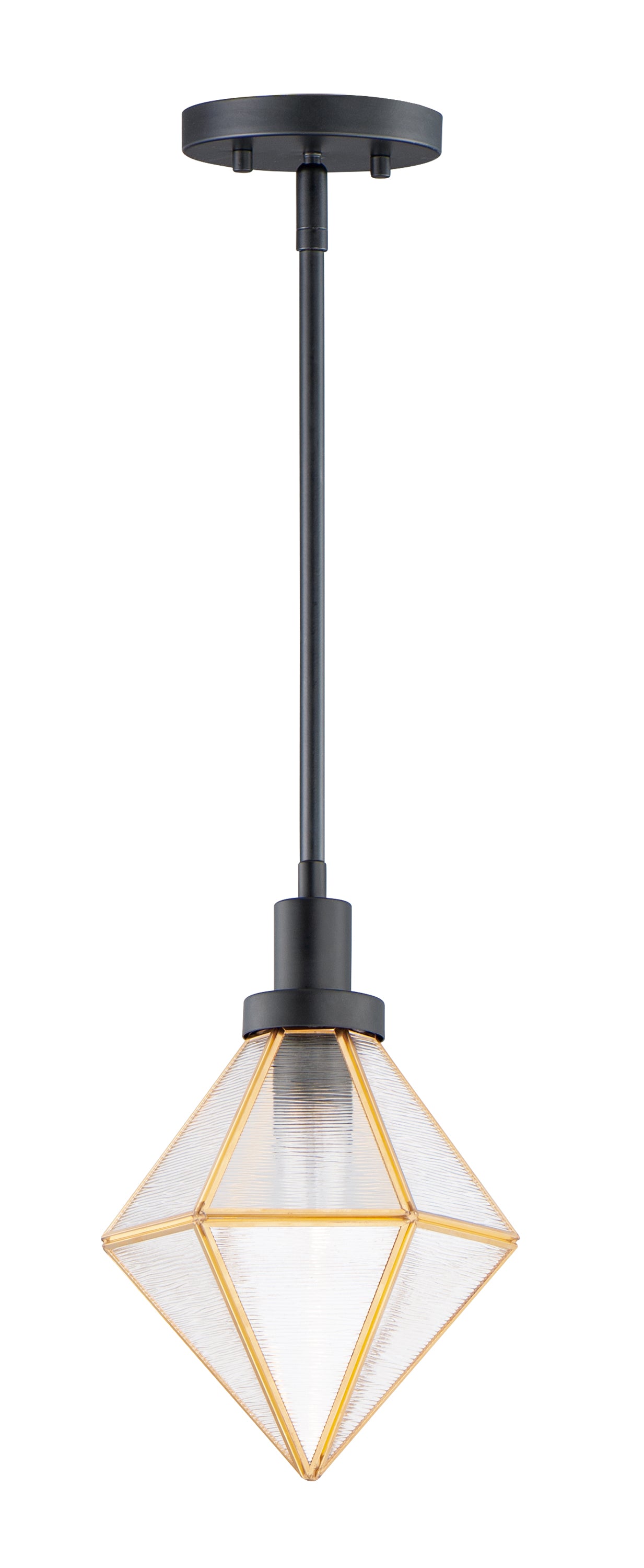 Adorn Mini Pendant Black/Burnished Brass by Maxim Lighting