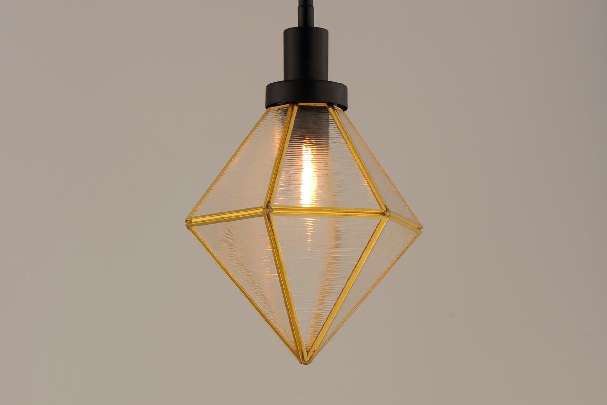 Adorn Mini Pendant Black/Burnished Brass by Maxim Lighting