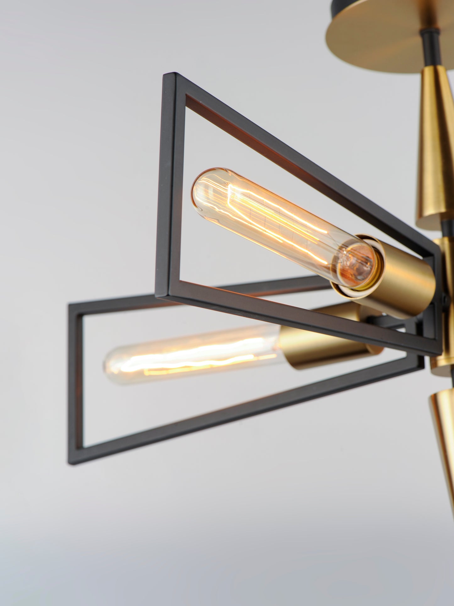 Wings 4-Light Flush Mount Black/Satin Brass by Maxim Lighting