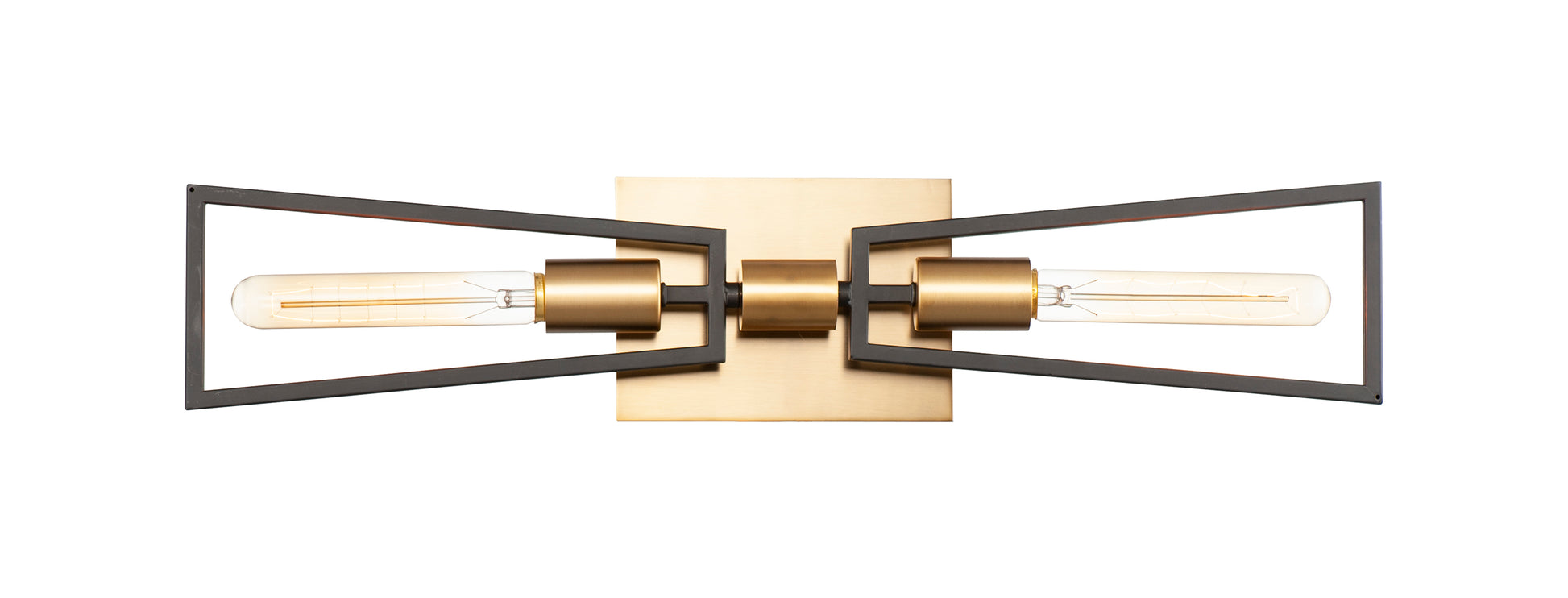 Wings 2-Light Wall Sconce Black/Satin Brass by Maxim Lighting