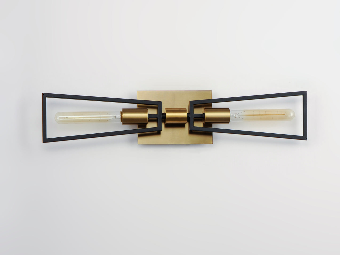 Wings 2-Light Wall Sconce Black/Satin Brass by Maxim Lighting