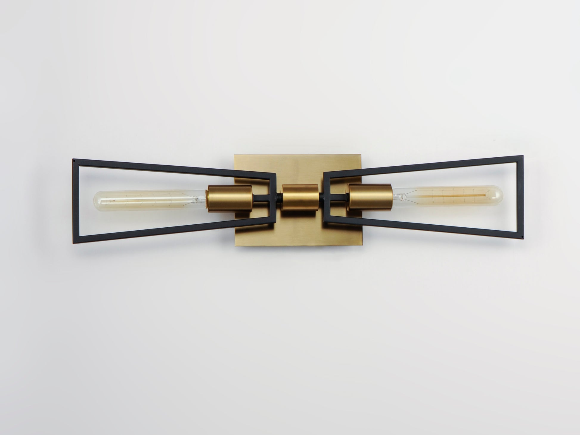 Wings 2-Light Wall Sconce Black/Satin Brass by Maxim Lighting