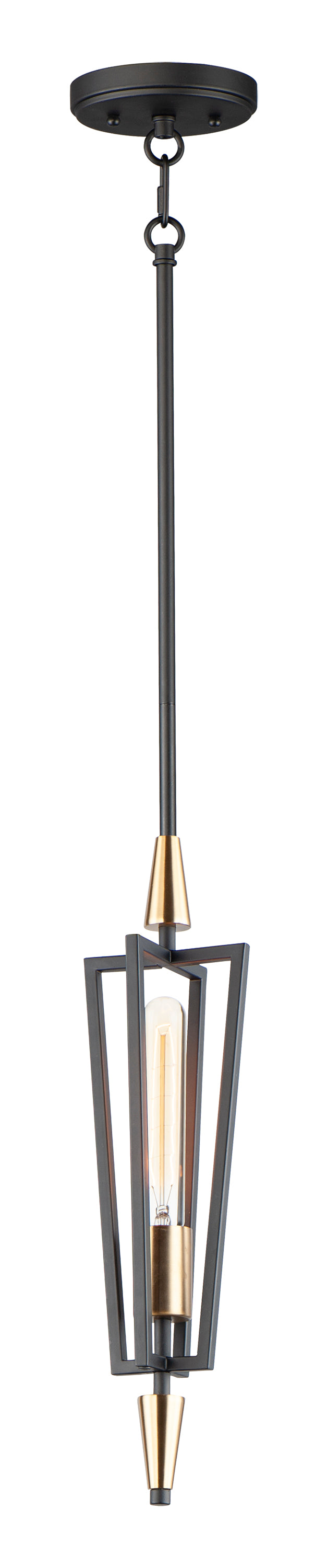 Wings Pendant Black/Satin Brass by Maxim Lighting