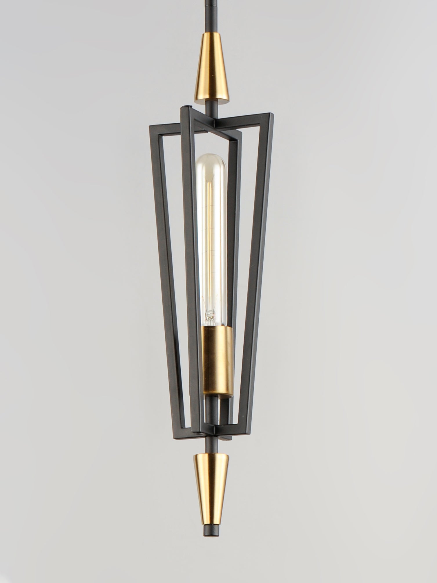 Wings Pendant Black/Satin Brass by Maxim Lighting