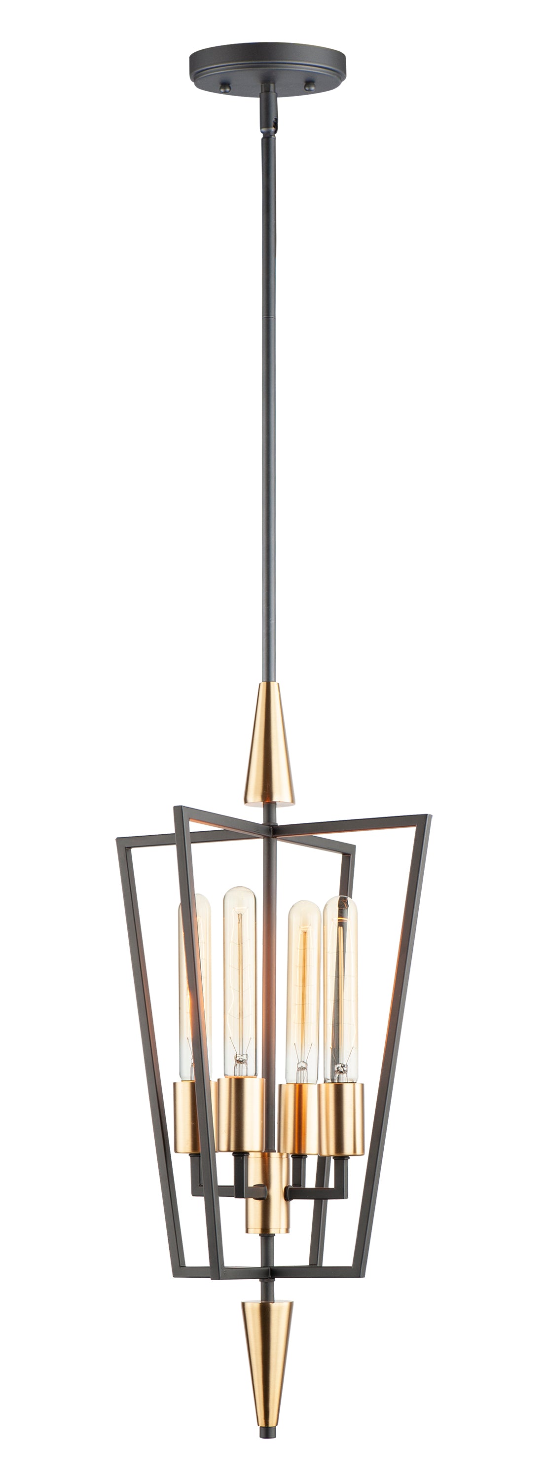 Wings 4-Light Pendant Black/Satin Brass by Maxim Lighting