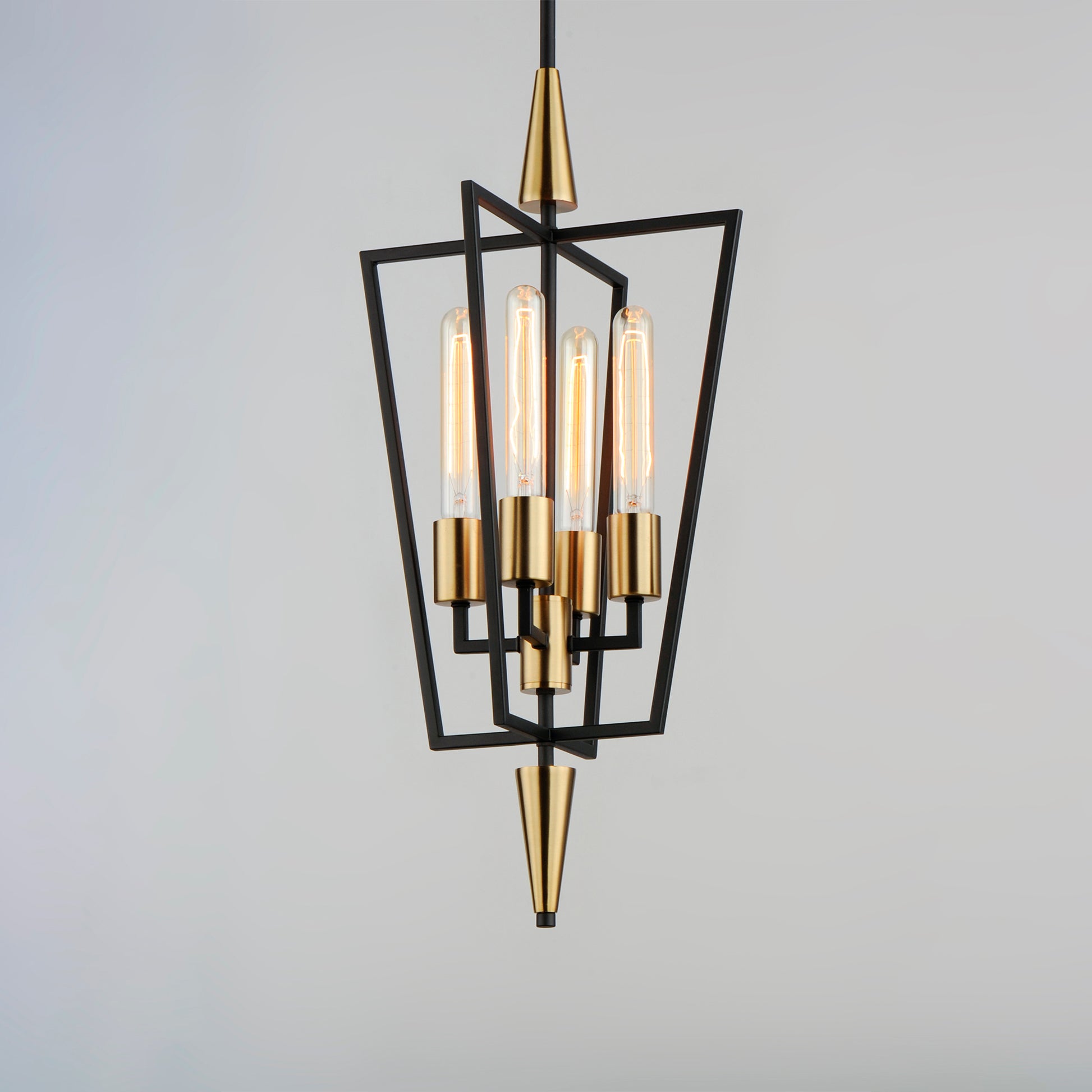 Wings 4-Light Pendant Black/Satin Brass by Maxim Lighting