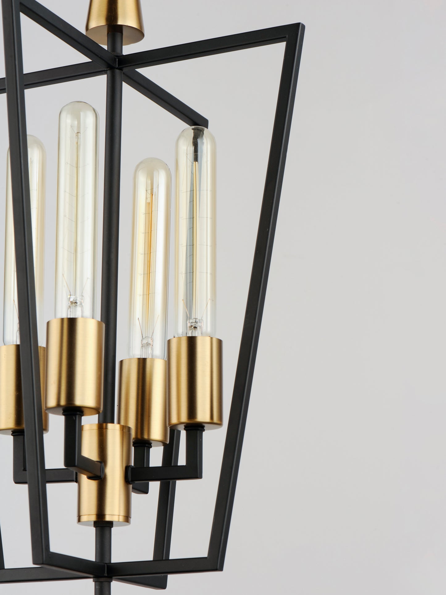 Wings 4-Light Pendant Black/Satin Brass by Maxim Lighting