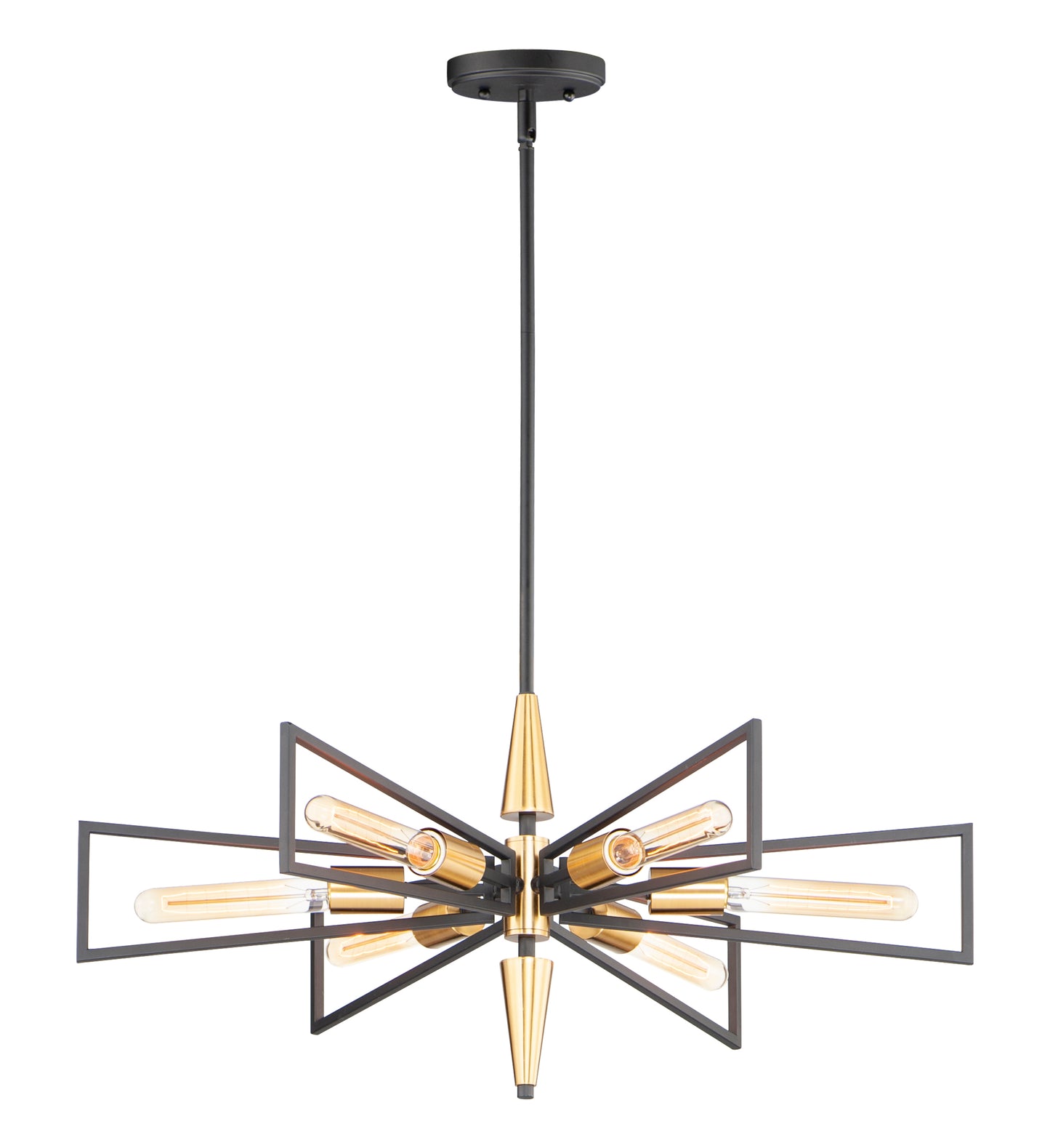Wings 6-Light Chandelier Black/Satin Brass by Maxim Lighting