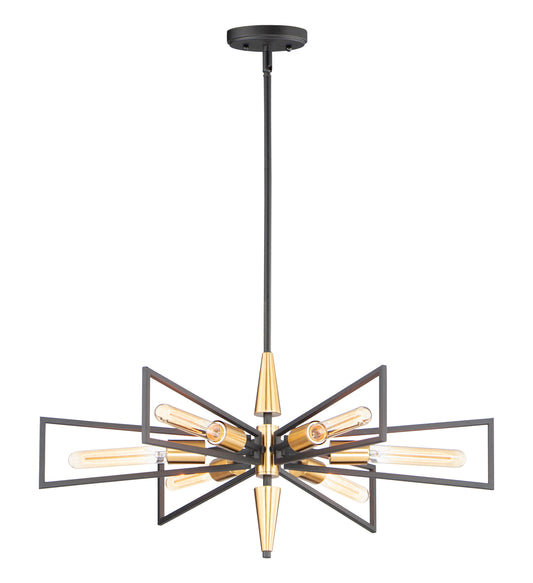 Wings 6-Light Chandelier Black/Satin Brass by Maxim Lighting