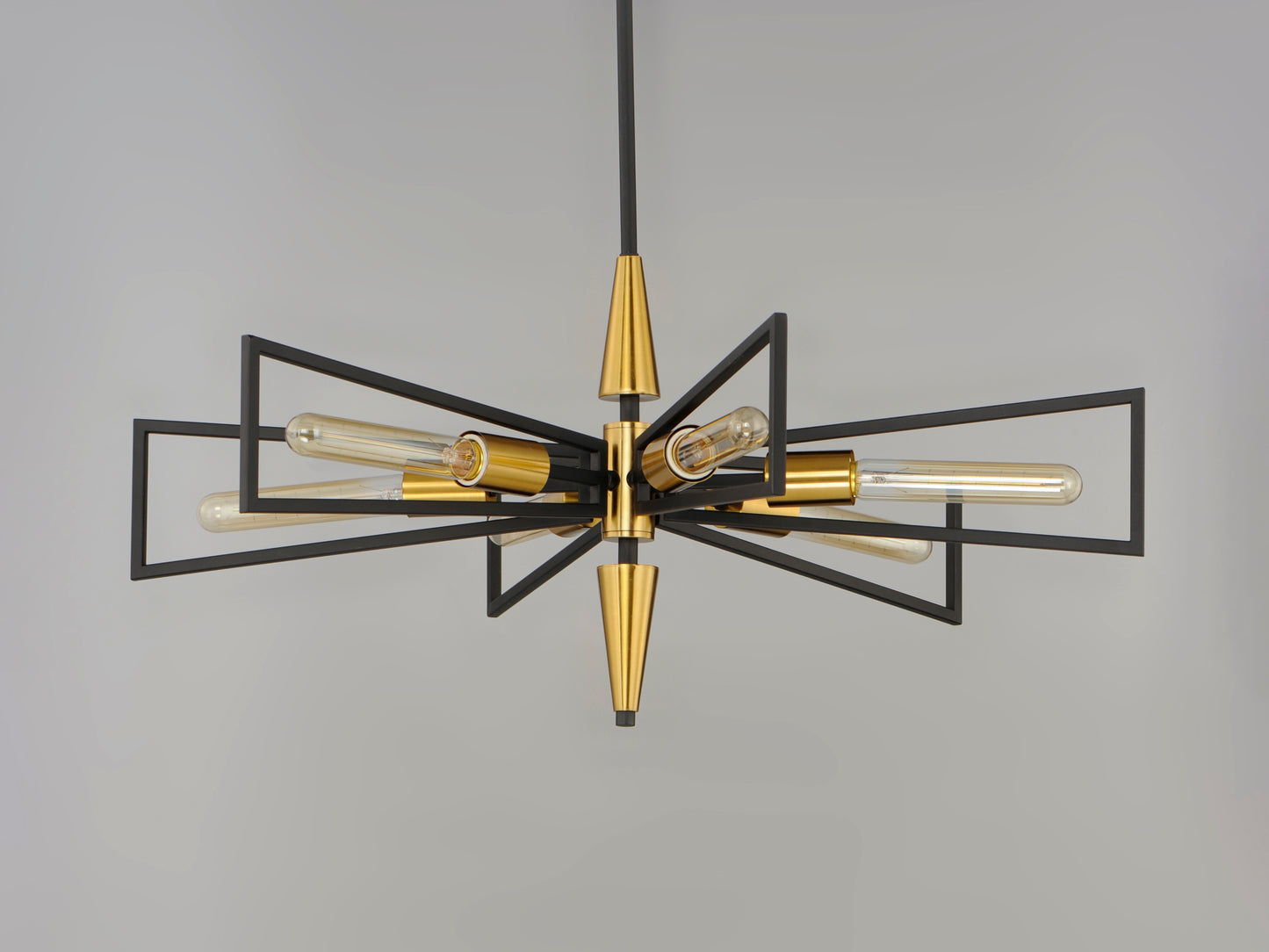 Wings 6-Light Chandelier Black/Satin Brass by Maxim Lighting
