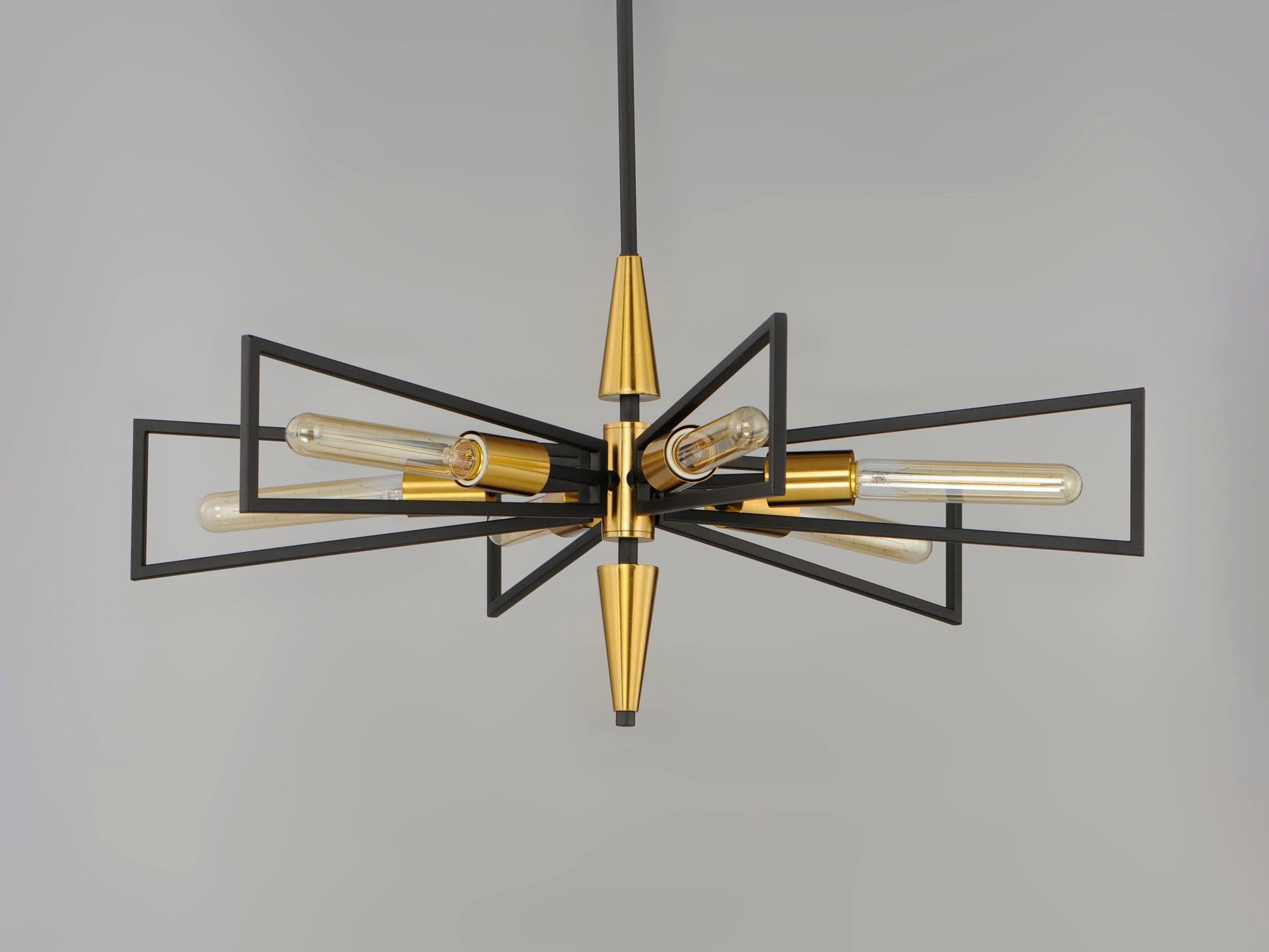 Wings 6-Light Chandelier Black/Satin Brass by Maxim Lighting