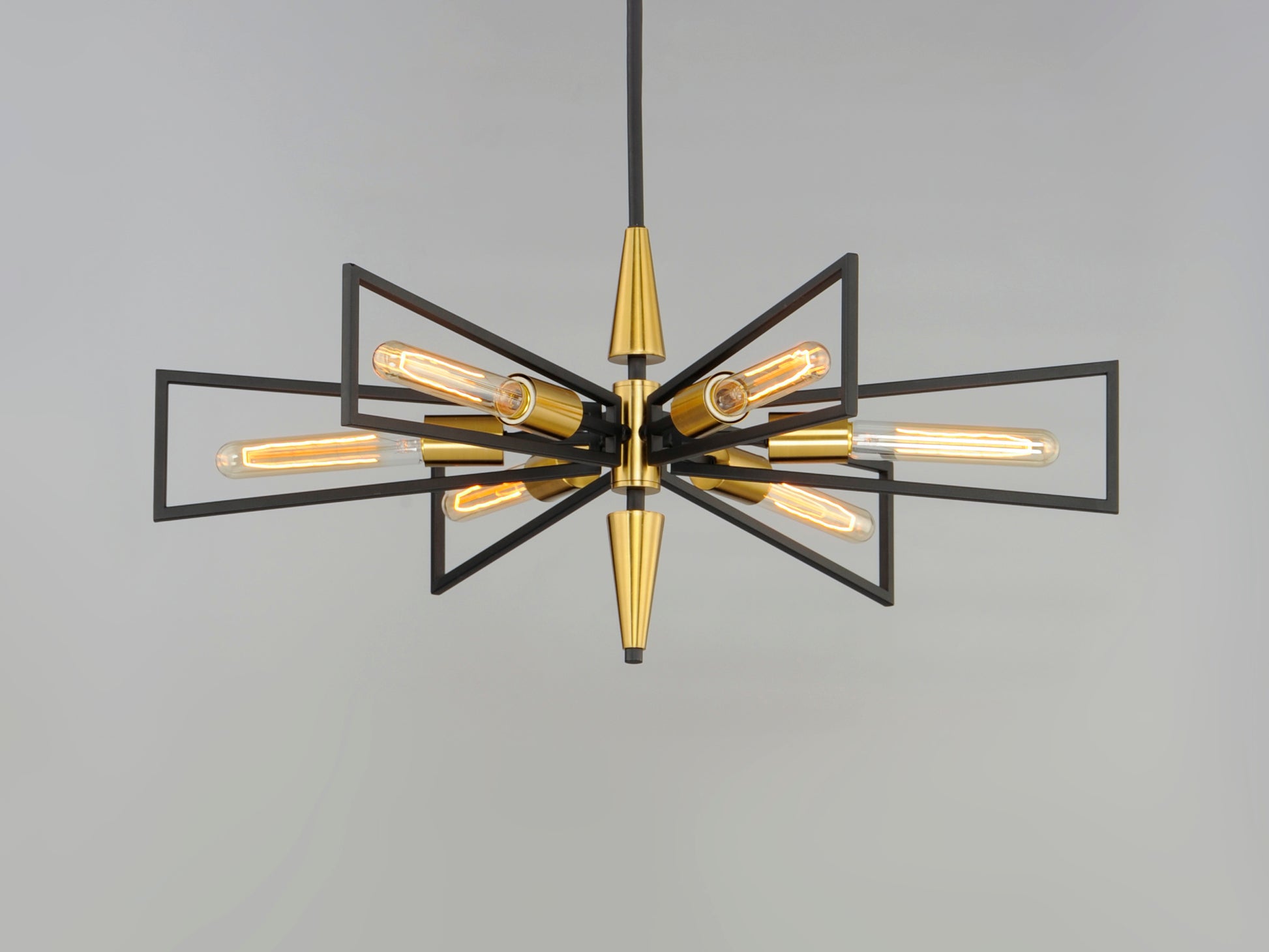 Wings 6-Light Chandelier Black/Satin Brass by Maxim Lighting